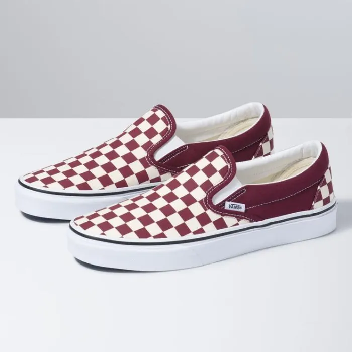 Vans Checkerboard Classic SlipOn Port RoyaleTrue White MensWomens Classics Shoes