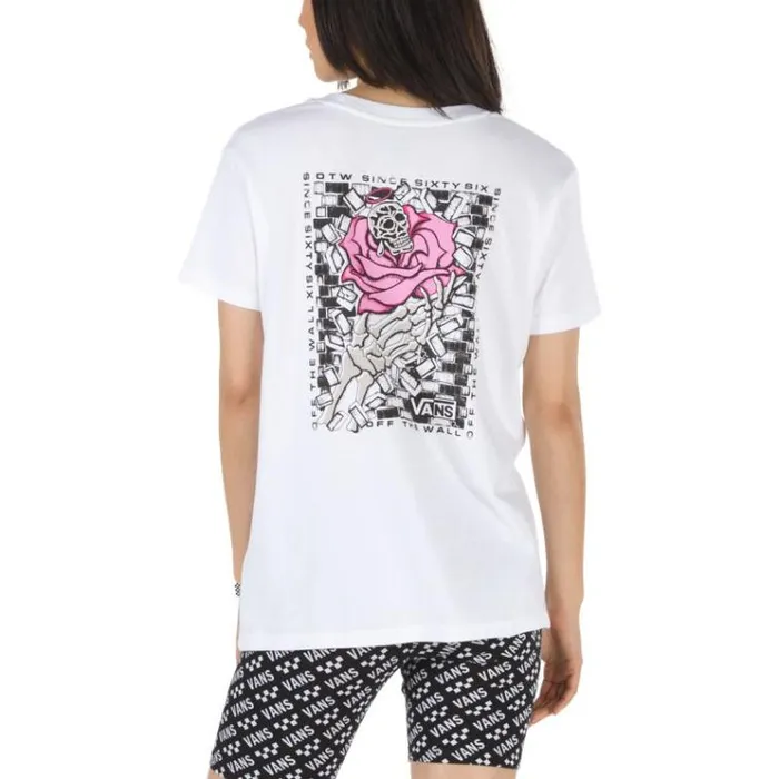 Vans Clawdia Boyfriend Tee White Womens TShirts and Tanks