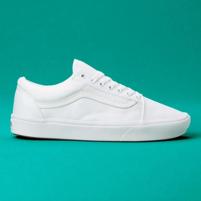 Vans ComfyCush Old Skool True WhiteTrue White Mens Classics Shoes Vans ComfyCush Old Skool True WhiteTrue White Mens Classics Shoes