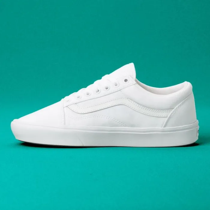 Vans ComfyCush Old Skool True WhiteTrue White Mens Classics Shoes Vans ComfyCush Old Skool True WhiteTrue White Mens Classics Shoes