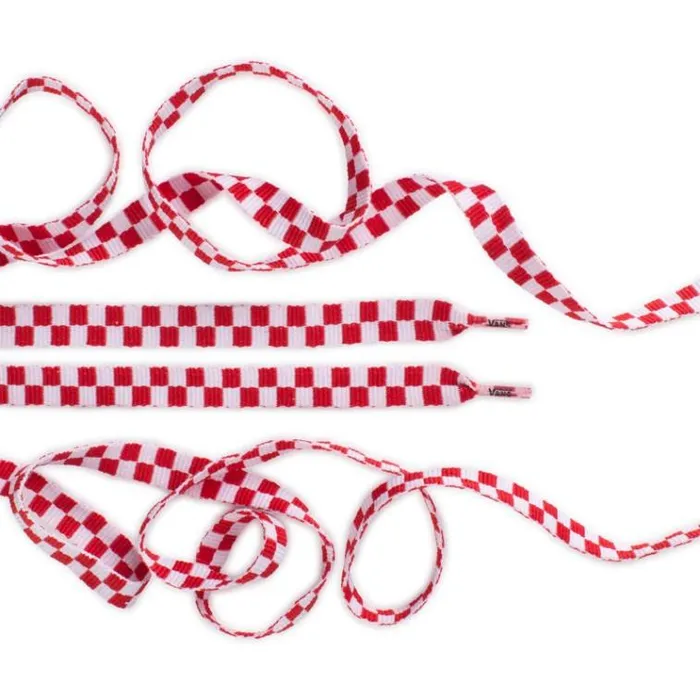Vans Fat Laces 45034 RedWhite Check Mens Laces