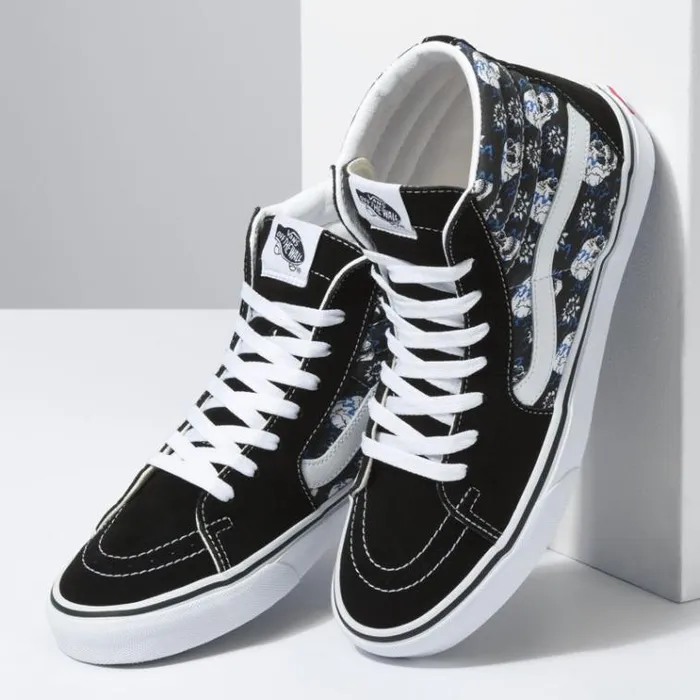 Vans Flash Skulls Sk8Hi BlackTrue White MensWomens Classics Shoes Vans Flash Skulls Sk8Hi BlackTrue White MensWomens Classics Shoes