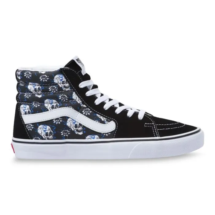 Vans Flash Skulls Sk8Hi BlackTrue White MensWomens Classics Shoes Vans Flash Skulls Sk8Hi BlackTrue White MensWomens Classics Shoes