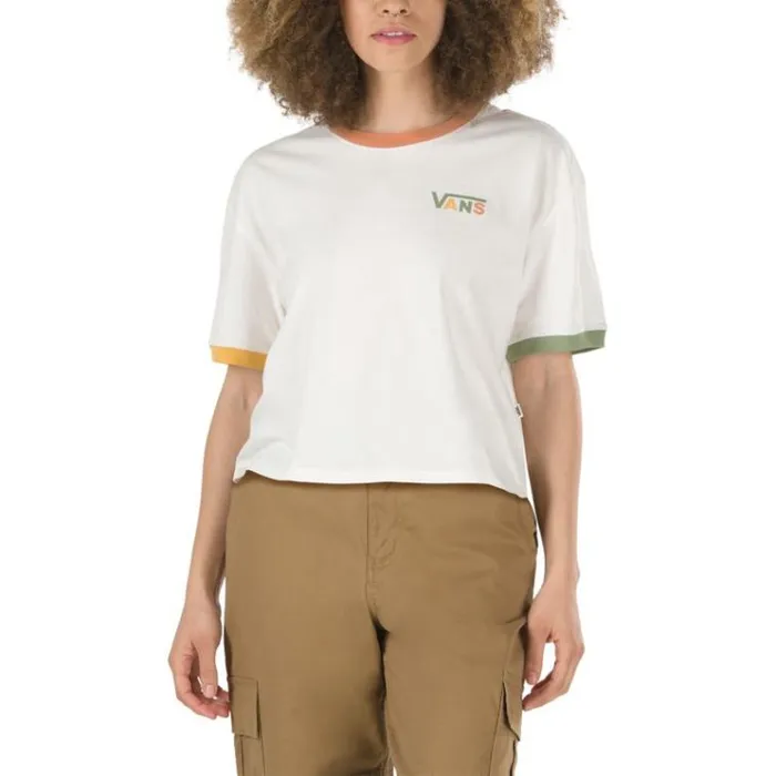 Vans Karina Boxy Crew Tee Marshmallow Womens TShirts and Tanks