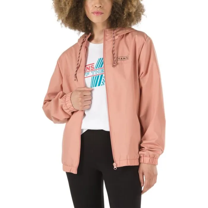 Vans Kastle Easy Box Windbreaker Jacket Rose Dawn Womens Hoodies and Jackets