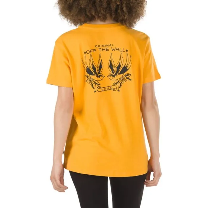 Vans Lawnwood Boyfriend Tee Cadmium Yellow Womens TShirts and Tanks