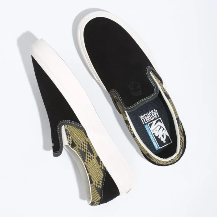 Vans Michael February Classic SlipOn SF BlackOlive Mens Surf Vibes Vans Michael February Classic SlipOn SF BlackOlive Mens Surf Vibes