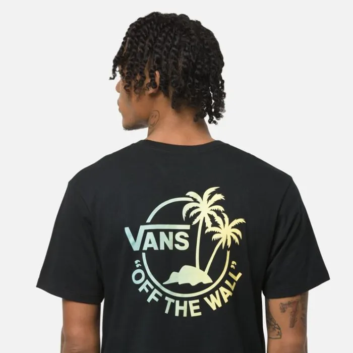 Vans Mini Dual Palm TShirt BlackGradient Mens TShirts and Tanks