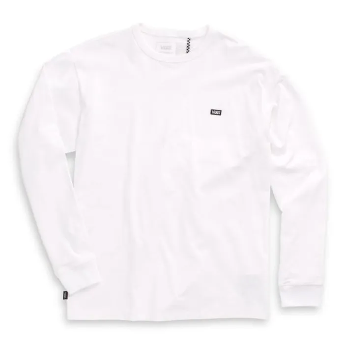 Vans Off The Wall Classic Long Sleeve Tee White MensWomens TShirts and Tanks