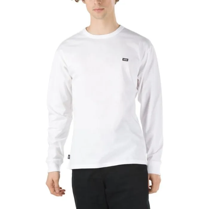 Vans Off The Wall Classic Long Sleeve Tee White MensWomens TShirts and Tanks