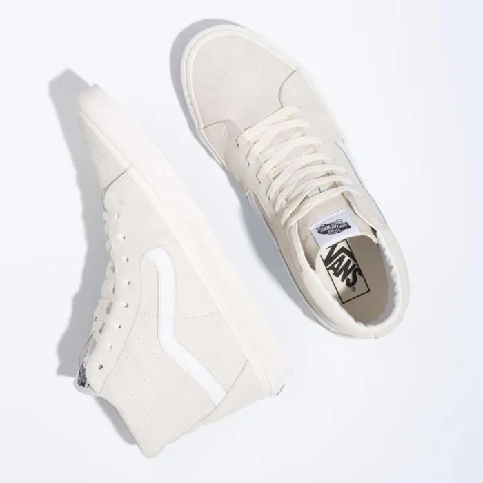 Vans Pig Suede Sk8Hi MarshmallowTrue White Mens Classics Shoes Vans Pig Suede Sk8Hi MarshmallowTrue White Mens Classics Shoes