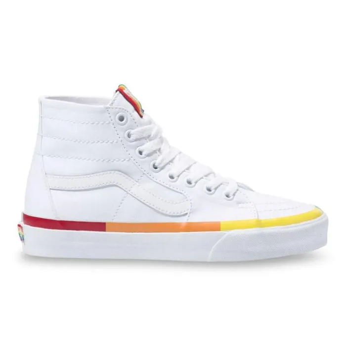 Vans Rainbow Foxing Sk8Hi Tapered True White Womens Classics Shoes