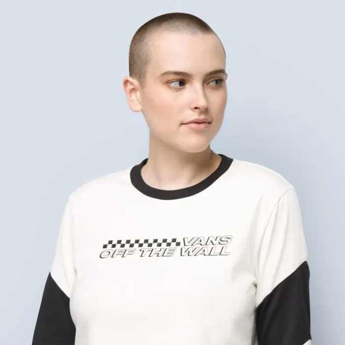 Vans Rider Tri Crew Shirt Marshmallow Womens Tops Vans Rider Tri Crew Shirt Marshmallow Womens Tops