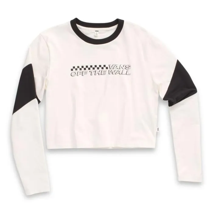 Vans Rider Tri Crew Shirt Marshmallow Womens Tops Vans Rider Tri Crew Shirt Marshmallow Womens Tops