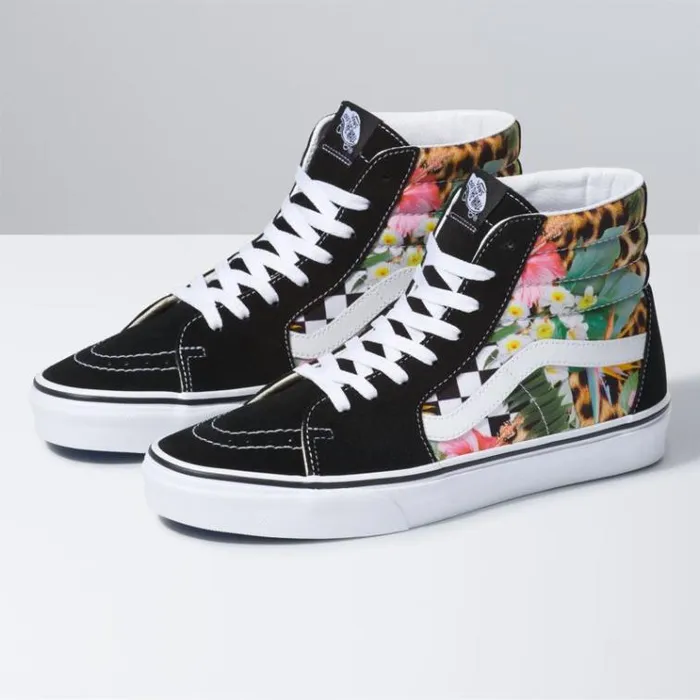 Vans Tropical Animal Check SK8Hi True WhiteMulti MensWomens Classics Shoes