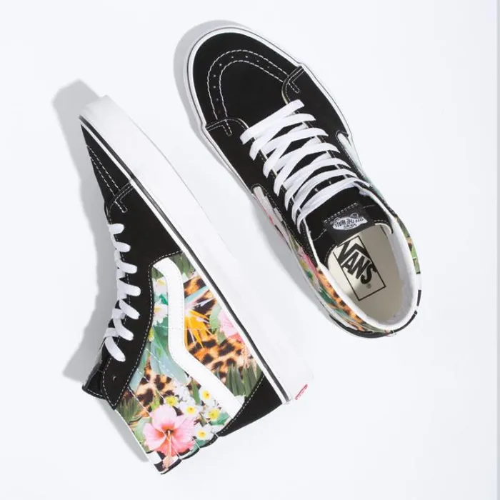 Vans Tropical Animal Check SK8Hi True WhiteMulti MensWomens Classics Shoes Vans Tropical Animal Check SK8Hi True WhiteMulti MensWomens Classics Shoes
