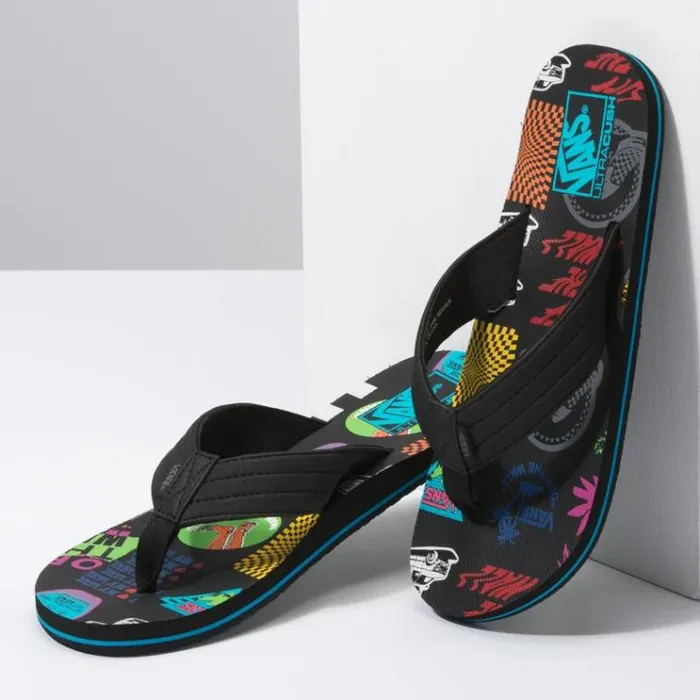 Vans V66 T Street Print BlackMulti Mens Sandals Vans V66 T Street Print BlackMulti Mens Sandals