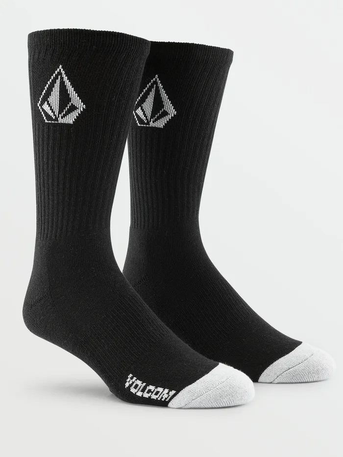Volcom Accessories Big Boys Full Stone Socks 3 Pack 8211 Black Black 8211 Boys
