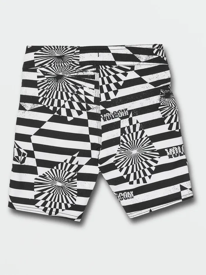 Volcom Boardshorts and Trunks Little Boys ModTech Stone Stripe Trunks 8211 Black Black 8211 Boys