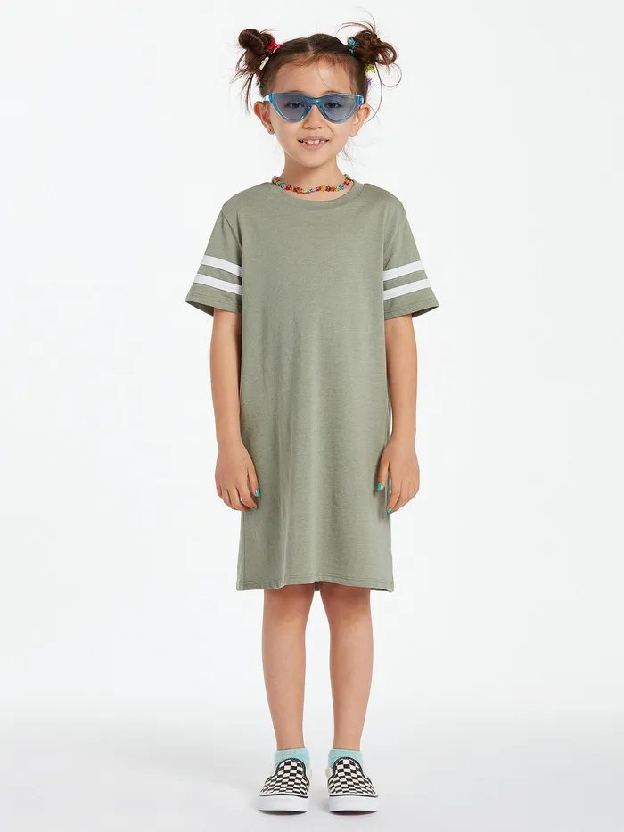 Volcom Dresses Girls Truly Stoked Dress 8211 Light Army Light Army 8211 Girls