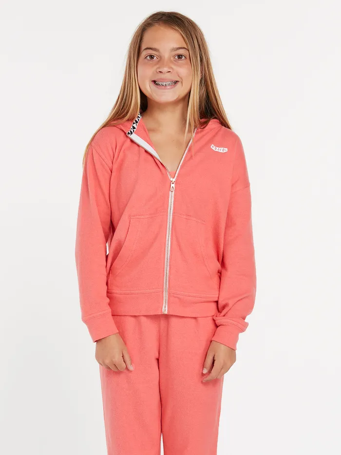 Volcom Hoodies and Sweatshirts Girls Lived In Lounge Zip Sweatshirt 8211 Electric Coral Electric Coral 8211 Girls Volcom Hoodies and Sweatshirts Girls Lived In Lounge Zip Sweatshirt 8211 Electric Coral Electric Coral 8211 Girls