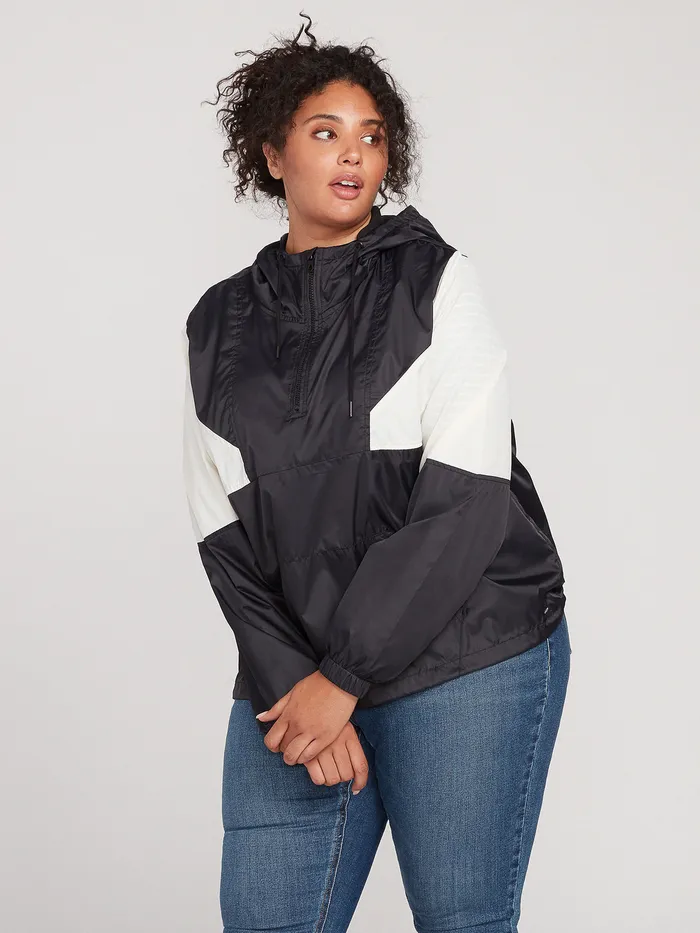Volcom Jackets Wind Stoned Windbreaker Plus Size 8211 Black White Black White 8211 Womens Volcom Jackets Wind Stoned Windbreaker Plus Size 8211 Black White Black White 8211 Womens