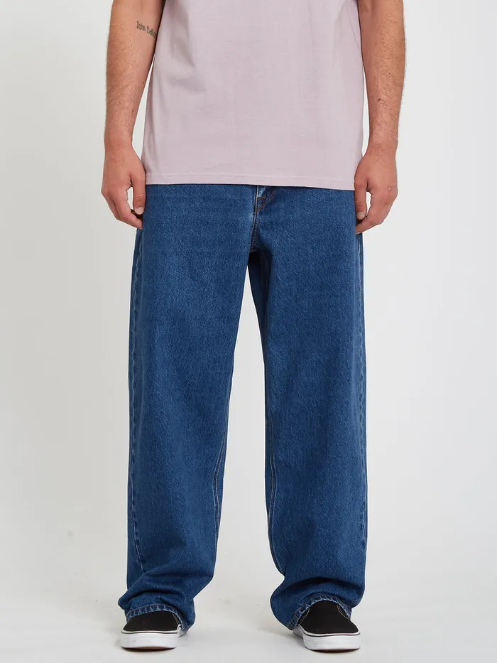 Volcom Jeans Billow Loose Tapered Fit Jeans 8211 Oliver Mid Blue Oliver Mid Blue 8211 Mens Volcom Jeans Billow Loose Tapered Fit Jeans 8211 Oliver Mid Blue Oliver Mid Blue 8211 Mens