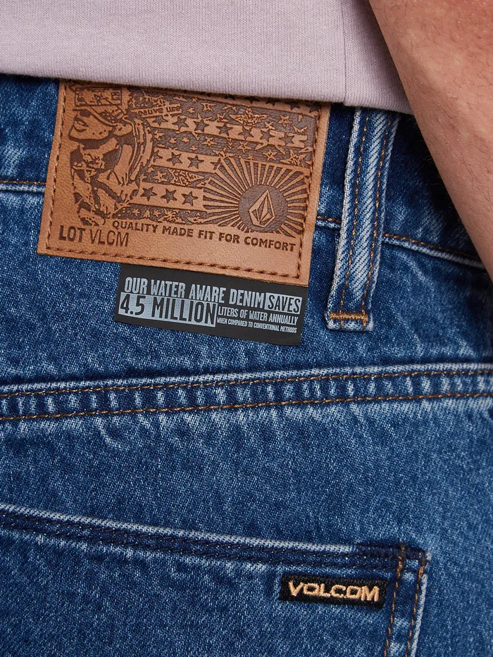 Volcom Jeans Billow Loose Tapered Fit Jeans 8211 Oliver Mid Blue Oliver Mid Blue 8211 Mens