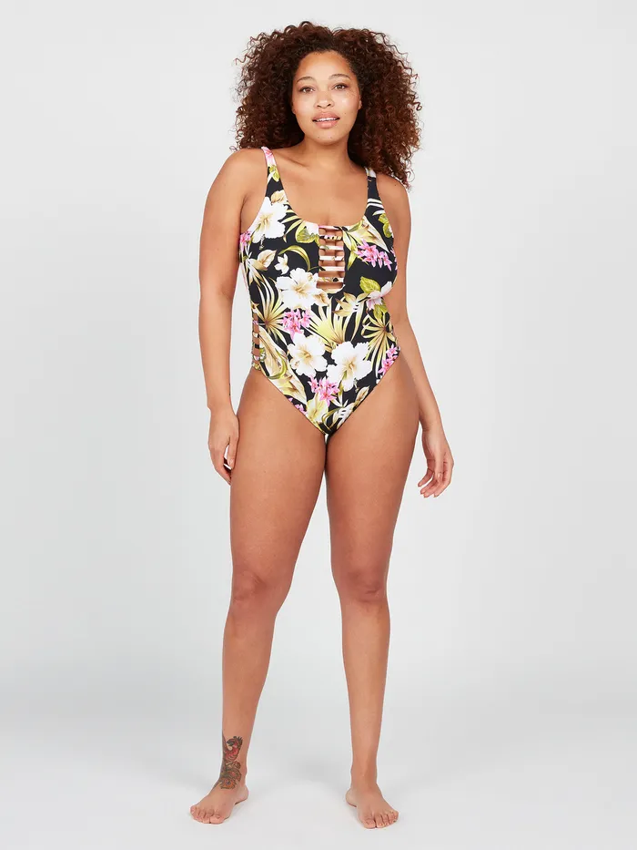 Volcom OnePiece Swimsuits Shore Can One Piece 8211 Black Black 8211 Womens