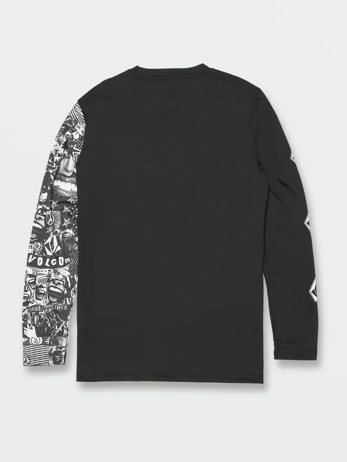 Volcom Rashguards Iconic Stone Collage Long Sleeve Rashguard 8211 Black Black 8211 Mens Volcom Rashguards Iconic Stone Collage Long Sleeve Rashguard 8211 Black Black 8211 Mens