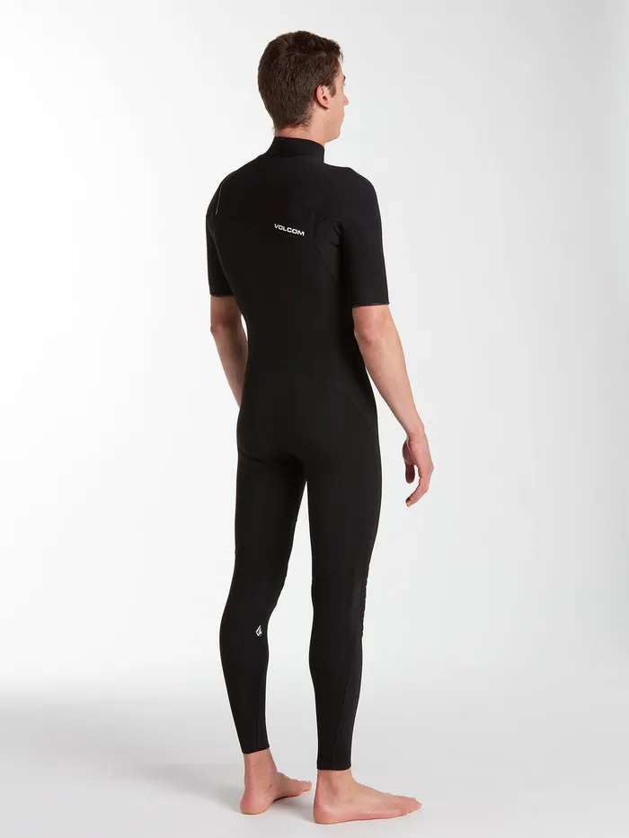 Volcom Rashguards Modulator 2mm Short Arm Chest Zip Wetsuit 8211 Black Black 8211 Mens