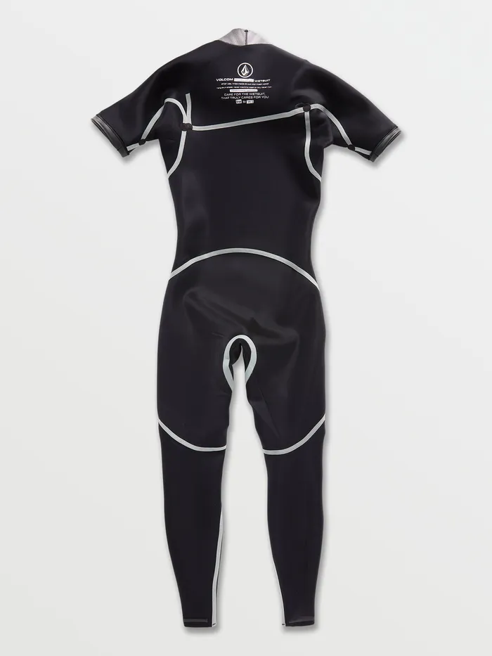 Volcom Rashguards Modulator 2mm Short Arm Chest Zip Wetsuit 8211 Black Black 8211 Mens