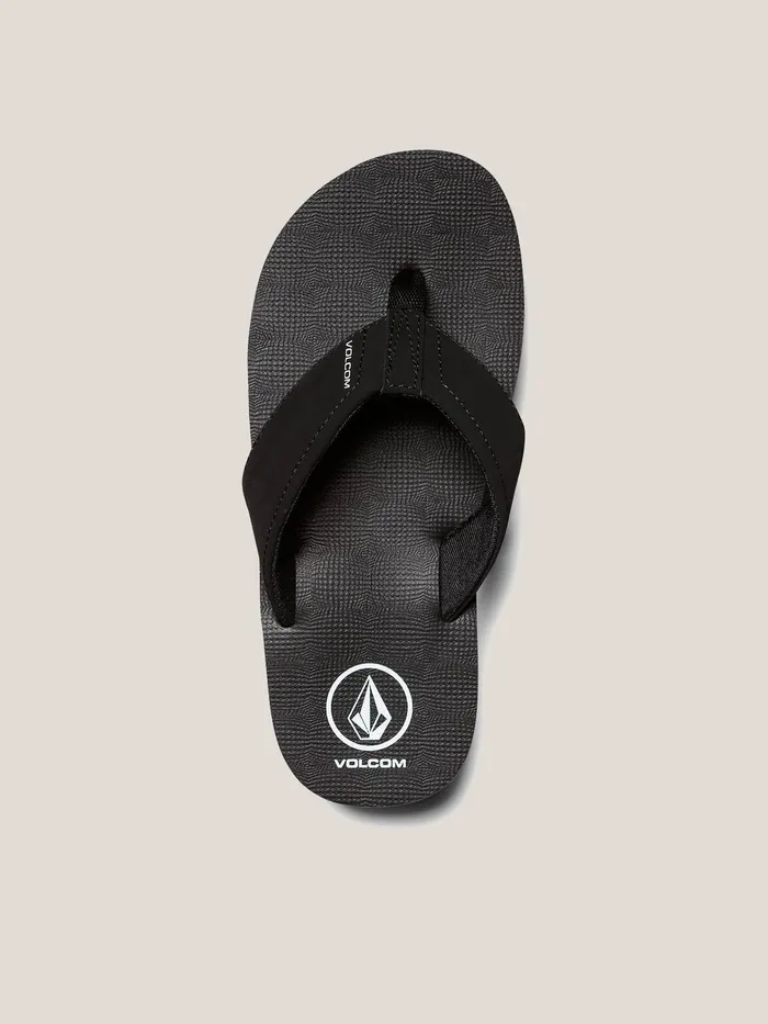 Volcom Sandals Big Boys Victor Sandal 8211 Black Black 8211 Boys