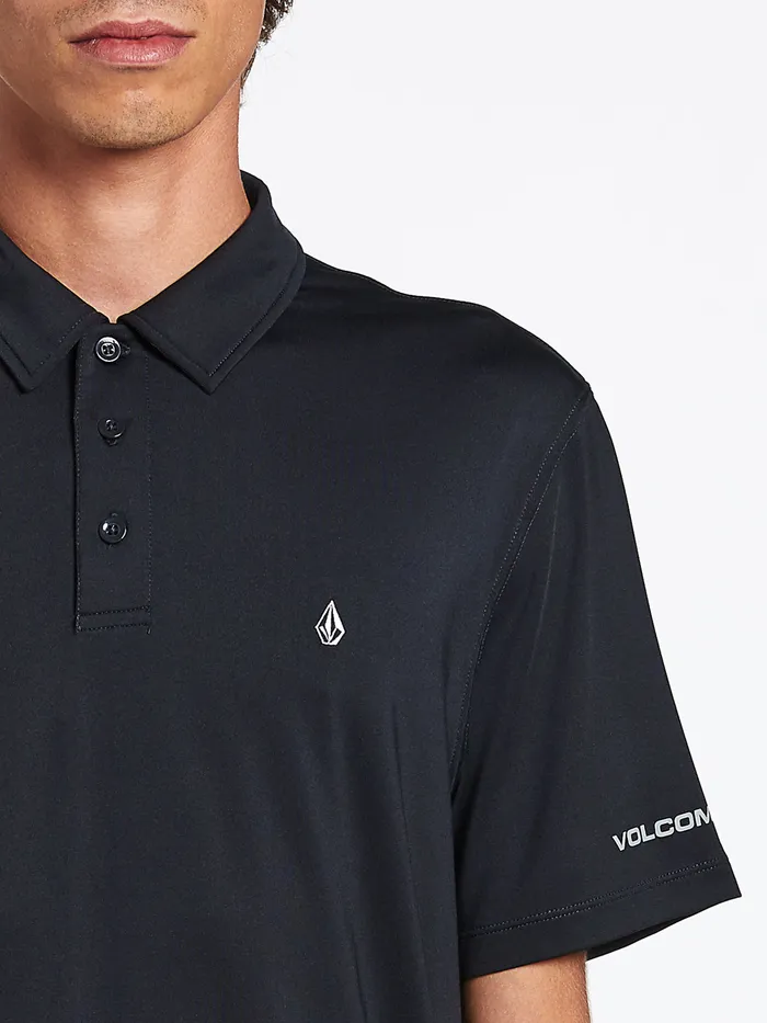 Volcom Shirts and Flannels Wowzer Hazard Performance Polo 8211 Black Black 8211 Mens