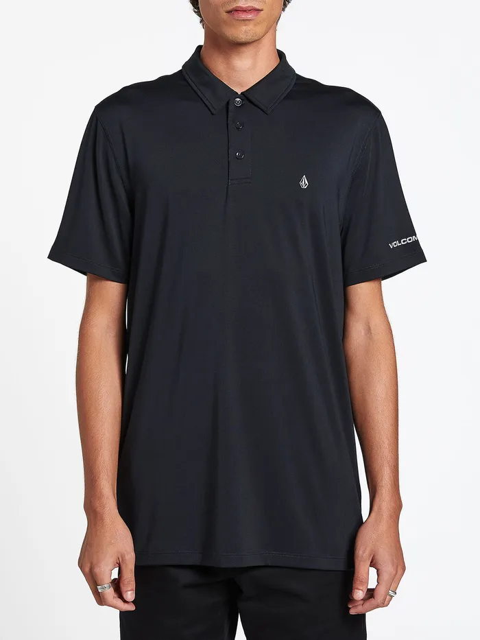Volcom Shirts and Flannels Wowzer Hazard Performance Polo 8211 Black Black 8211 Mens