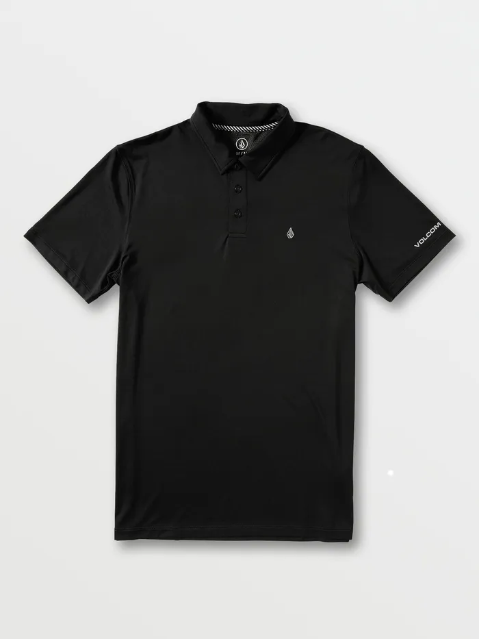 Volcom Shirts and Flannels Wowzer Hazard Performance Polo 8211 Black Black 8211 Mens