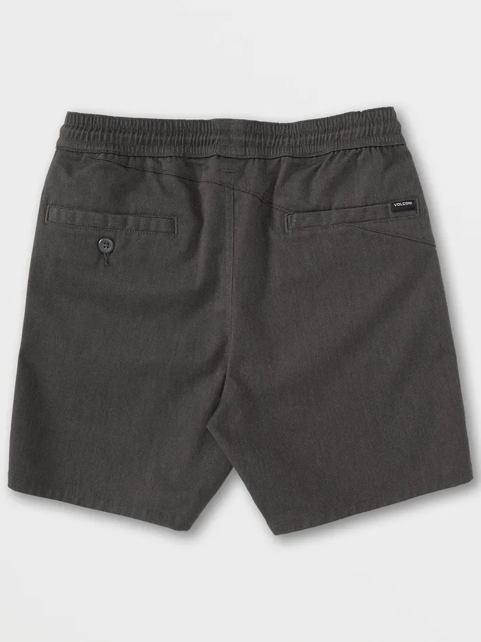 Volcom Shorts Big Boys Frickin 15034 Elastic Waist Shorts 8211 Charcoal Heather Charcoal Heather 8211 Boys