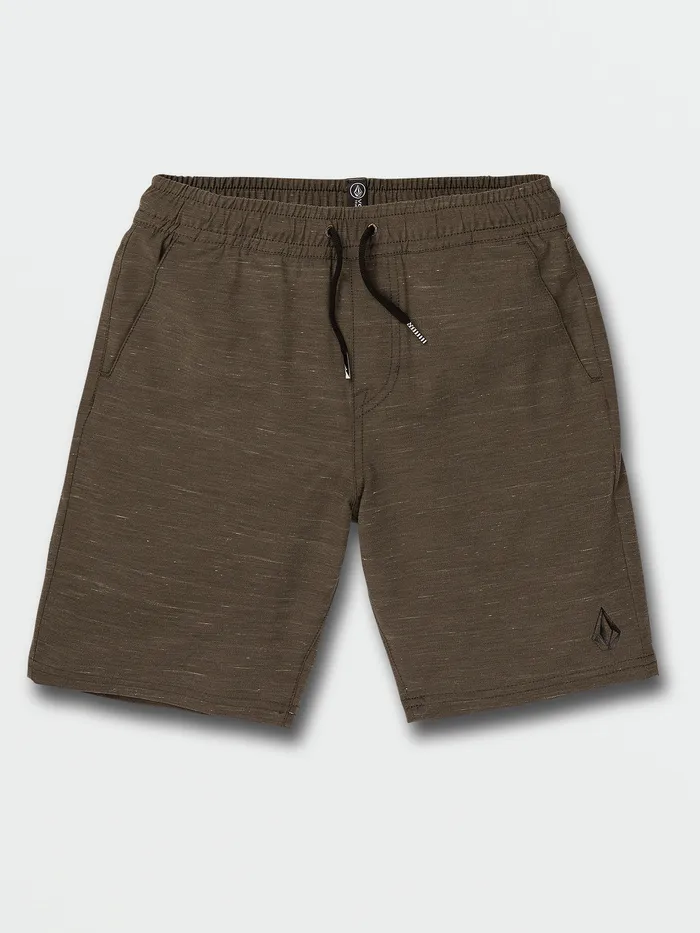 Volcom Shorts Big Boys Understoned Elastic Waist Hybrid Shorts 8211 Lead Lead 8211 Boys