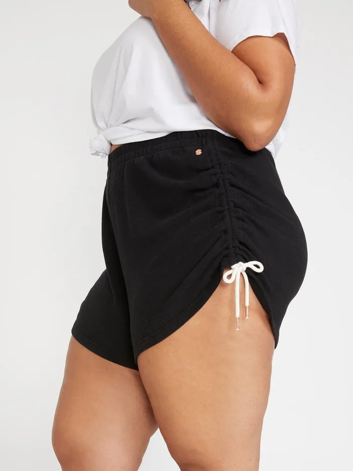 Volcom Shorts Lived In Lounge Fleece Shorts Plus Size 8211 Black Black 8211 Womens