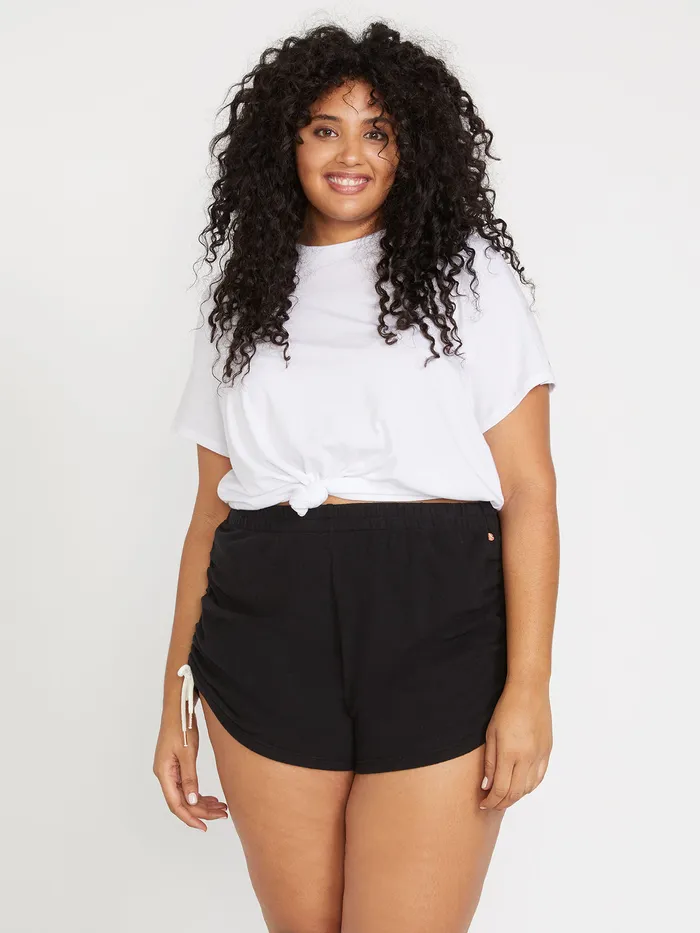 Volcom Shorts Lived In Lounge Fleece Shorts Plus Size 8211 Black Black 8211 Womens