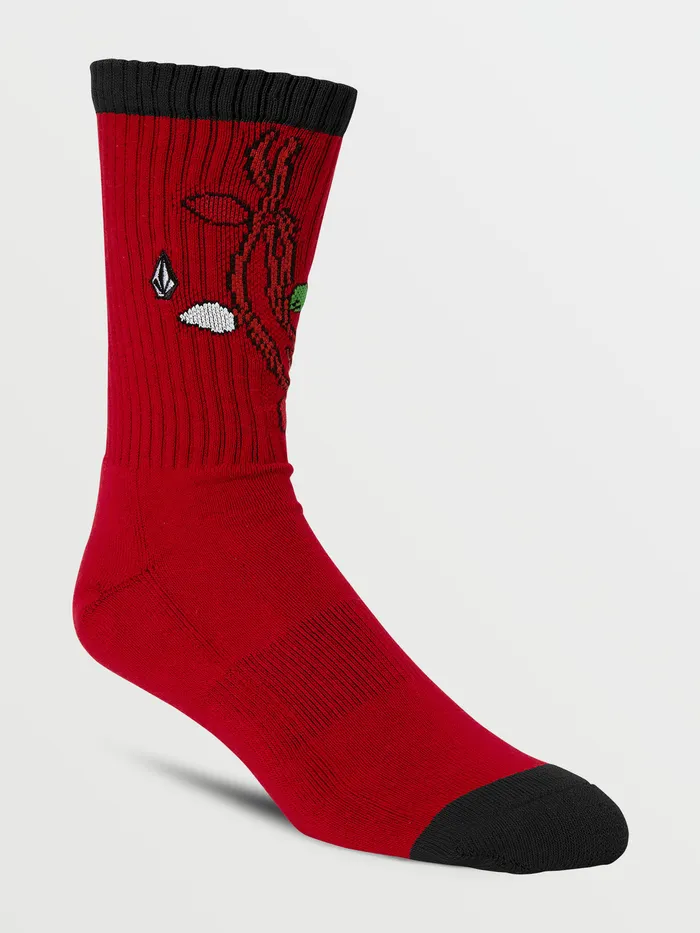 Volcom Socks Vibes Socks Pr 8211 Ribbon Red Ribbon Red 8211 Mens