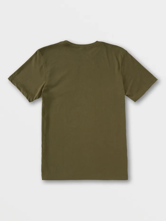 Volcom TShirts and Tanks Stone Tech Short Sleeve Tee 8211 Military Military 8211 Mens