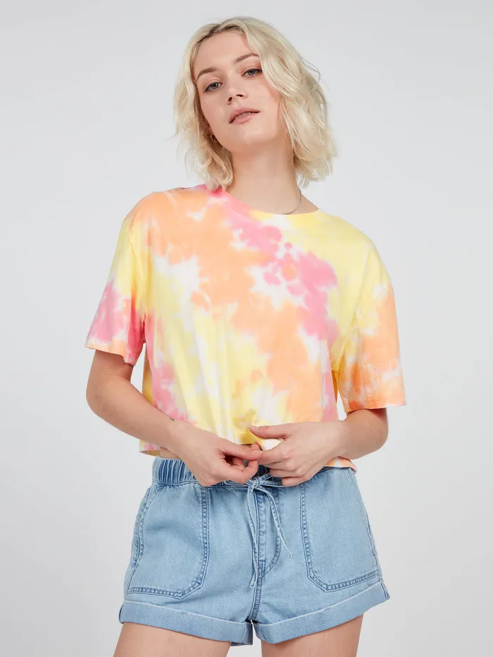 Volcom Tops Galactic Stone Short Sleeve 8211 Hazey Pink Hazey Pink 8211 Womens