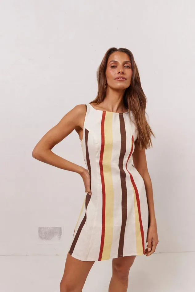 VRG GRL Chloe Linen Mini Dress Ace Women Mini Dresses