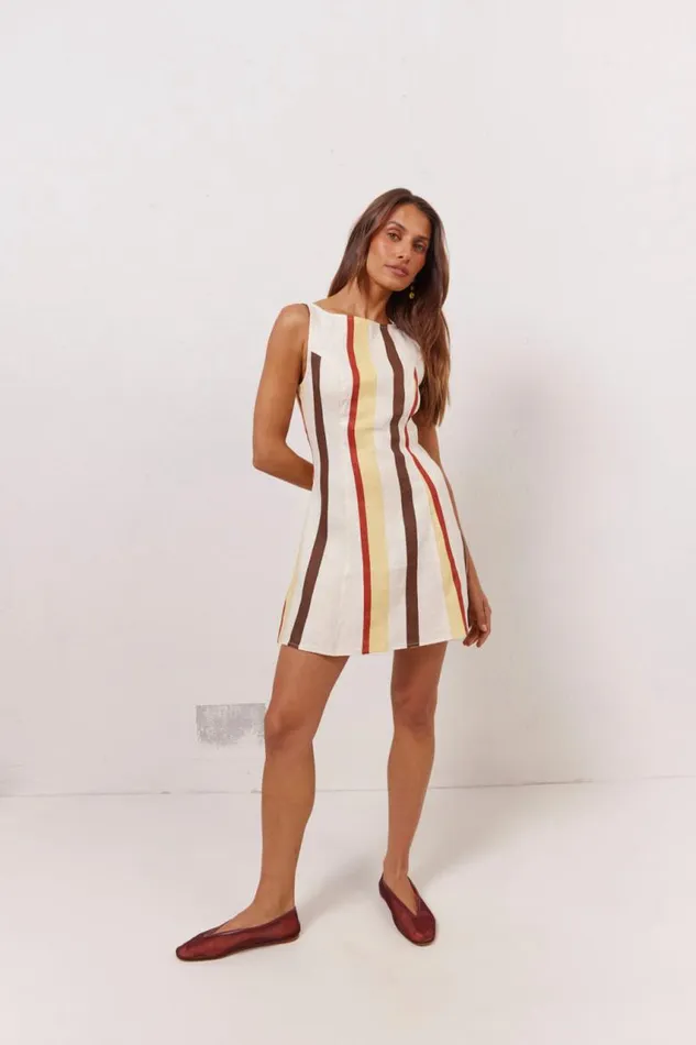 VRG GRL Chloe Linen Mini Dress Ace Women Mini Dresses