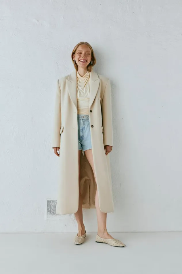 VRG GRL Dua Trench Coat Cream Women JacketsCoats