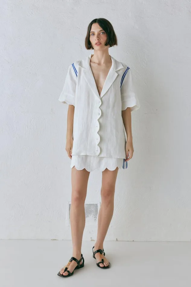 VRG GRL Gigi Linen Shirt Vienna Women Shirts