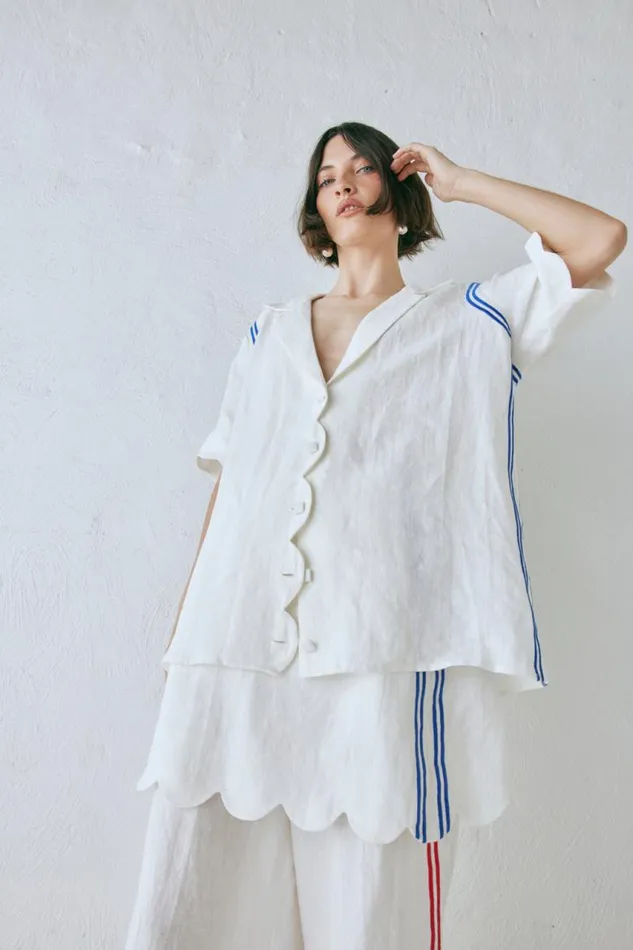 VRG GRL Gigi Linen Shirt Vienna Women Shirts