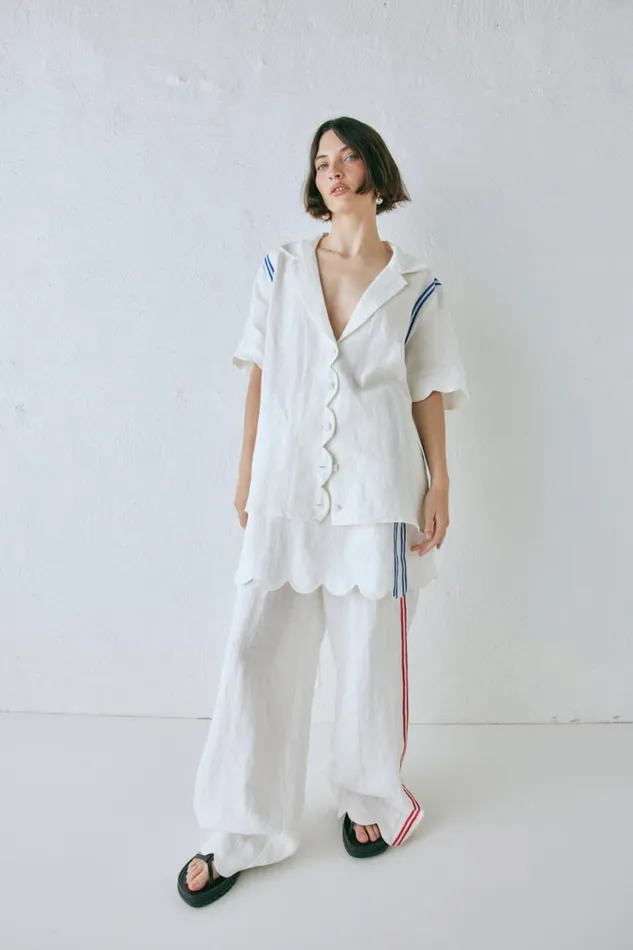 VRG GRL Gigi Linen Shirt Vienna Women Shirts
