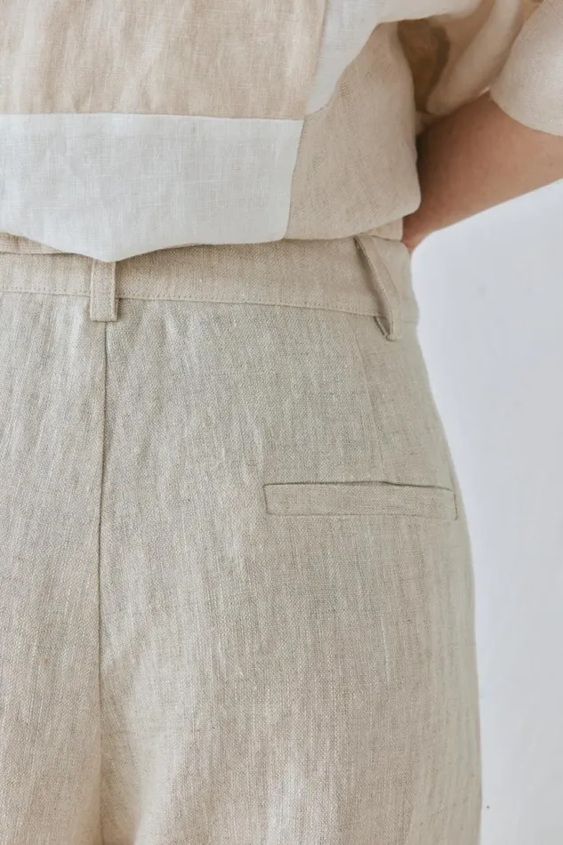 VRG GRL Goldie Linen Pants Oatmeal Women Pants